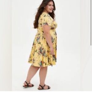 Torrid Floral Yellow Mini Dress